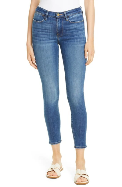 Frame Le High Skinny Distressed High-rise Skinny Jeans In Poe