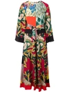 Etro Printed Kaftan Dress In Green