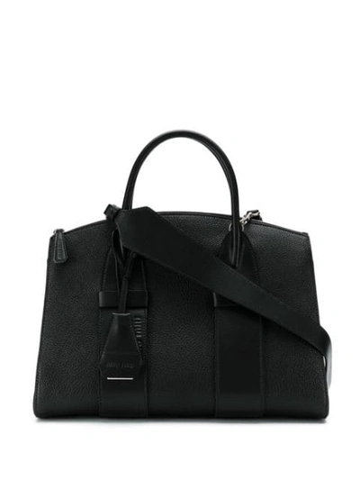 Miu Miu Top Handle Bag In Black