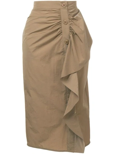 Max Mara Zeno Pencil Skirt In Brown