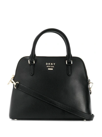 Dkny Large Whitney Dome Bag In Black