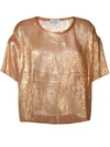 Forte Forte Short-sleeve Flared Top In Gold