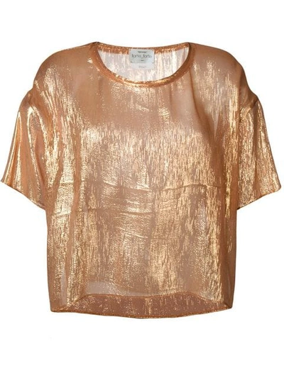 Forte Forte Short-sleeve Flared Top In Gold
