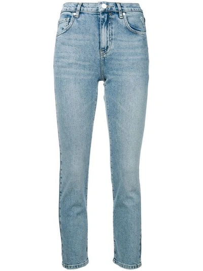 Pinko Cropped Skinny Jeans In Blue