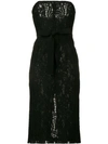 Brognano Strapless Lace Dress In Black