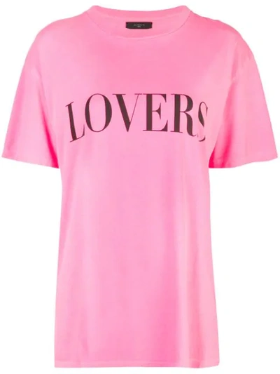 Amiri Lovers T-shirt - 粉色 In Pink