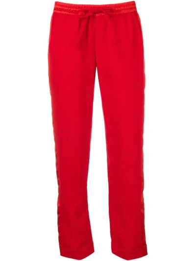 P.a.r.o.s.h Drawstring Flared Trousers In Red