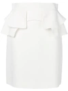 Alexander Mcqueen Tiered Ruffle Waist Skirt In White