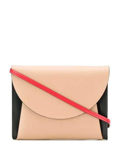 Marni Curved Crossbody Bag In Neutrals