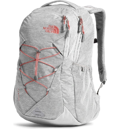 The North Face 'jester' Backpack In Tin Grey Heather/ Spiced Coral