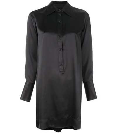 Nili Lotan Cassidy Button Down Silk Dress In Black