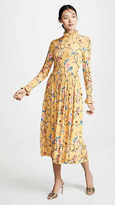 Stine Goya Clarabelle Jersey Dress In Floral Vines | ModeSens