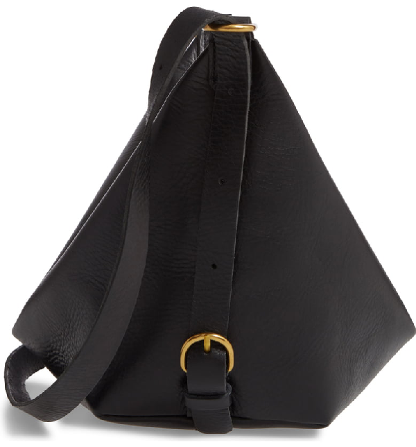 Madewell The Leather Sling Bag In Black/ True Black ModeSens