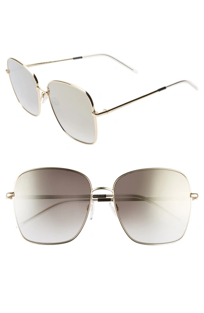 Tommy Hilfiger 58mm Gradient Square Sunglasses In Gold/ Black