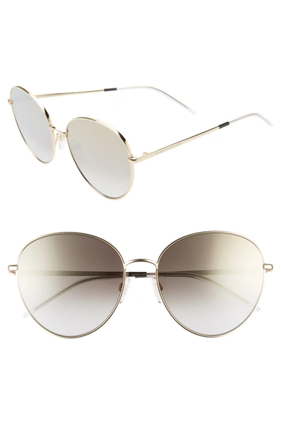 Tommy Hilfiger 58mm Round Sunglasses In Gold/ Black