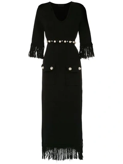 Andrea Bogosian Long Knitted Dress In Black