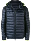 Moncler Hooded Shell Jacket In Blue