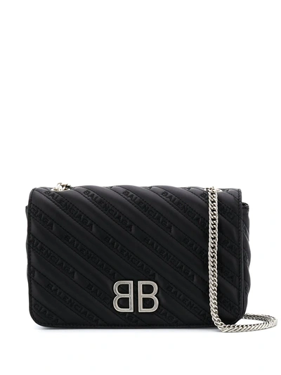 Balenciaga Bb Chain Wallet Bag In Schwarz
