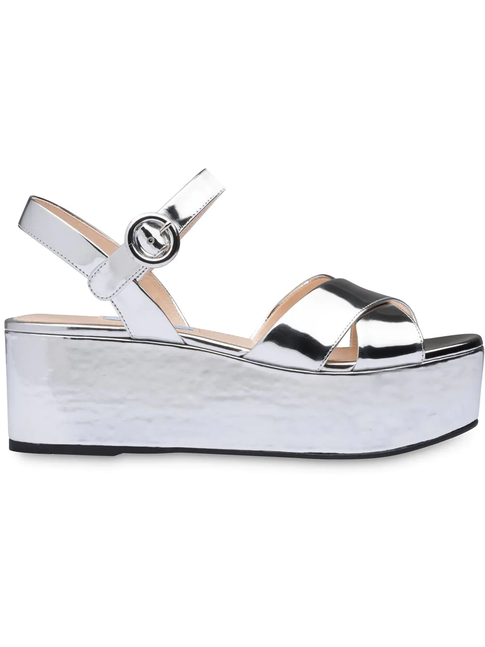 prada silver platform sandals