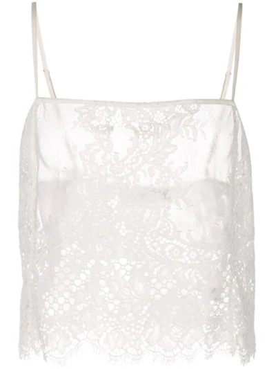 Fleur Du Mal All Over Lace Cami In White