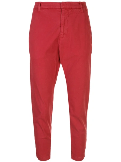 Nili Lotan Cropped Tailored Trousers In Red