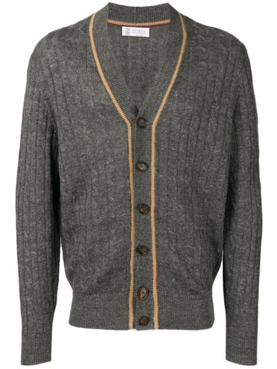 Brunello Cucinelli Knitted Cardigan - 灰色 In Grey
