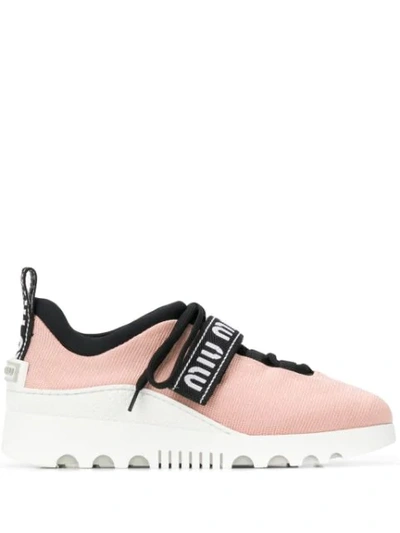 Miu Miu 'run Fabric' Sneakers - Rosa In Pink