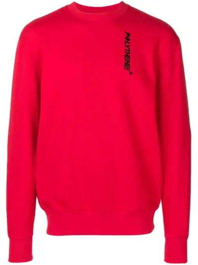 Polythene Optics Logo Print Sweatshirt In Red