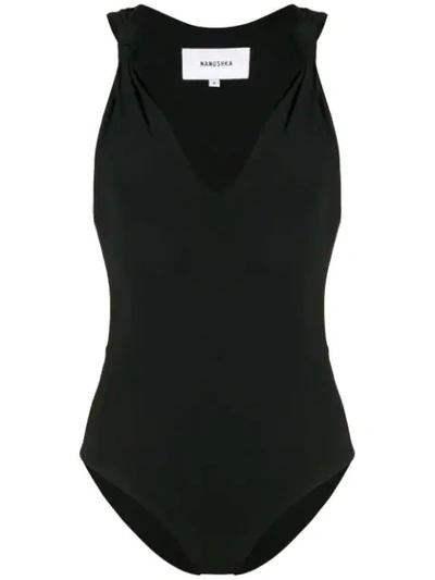Nanushka Fran One-piece Swimsuit In Black