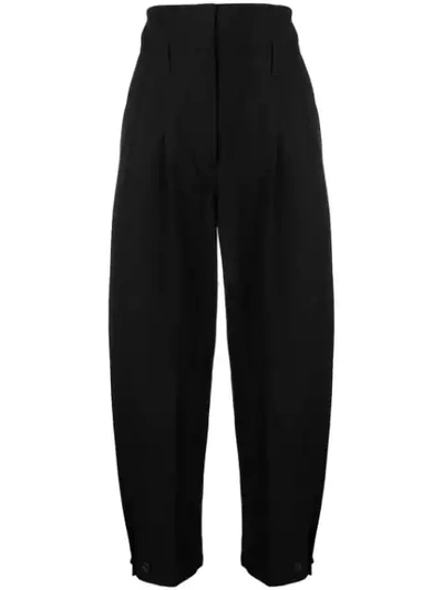 Givenchy Wide Leg High Waisted Trousers In Black