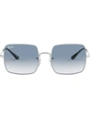 Ray Ban Rb1971 54mm Square Aviator Sunglasses In Silver