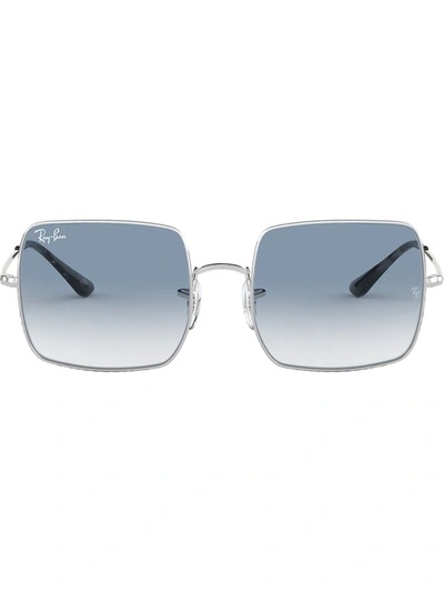 Ray Ban Rb1971 54mm Square Aviator Sunglasses In Light Blue Gradient