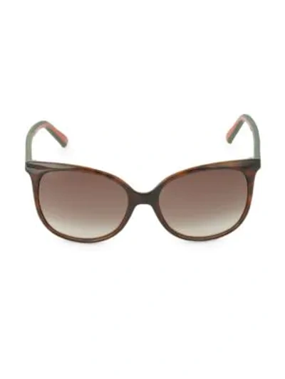 Gucci 56mm Oversized Cat Eye Sunglasses In Havana