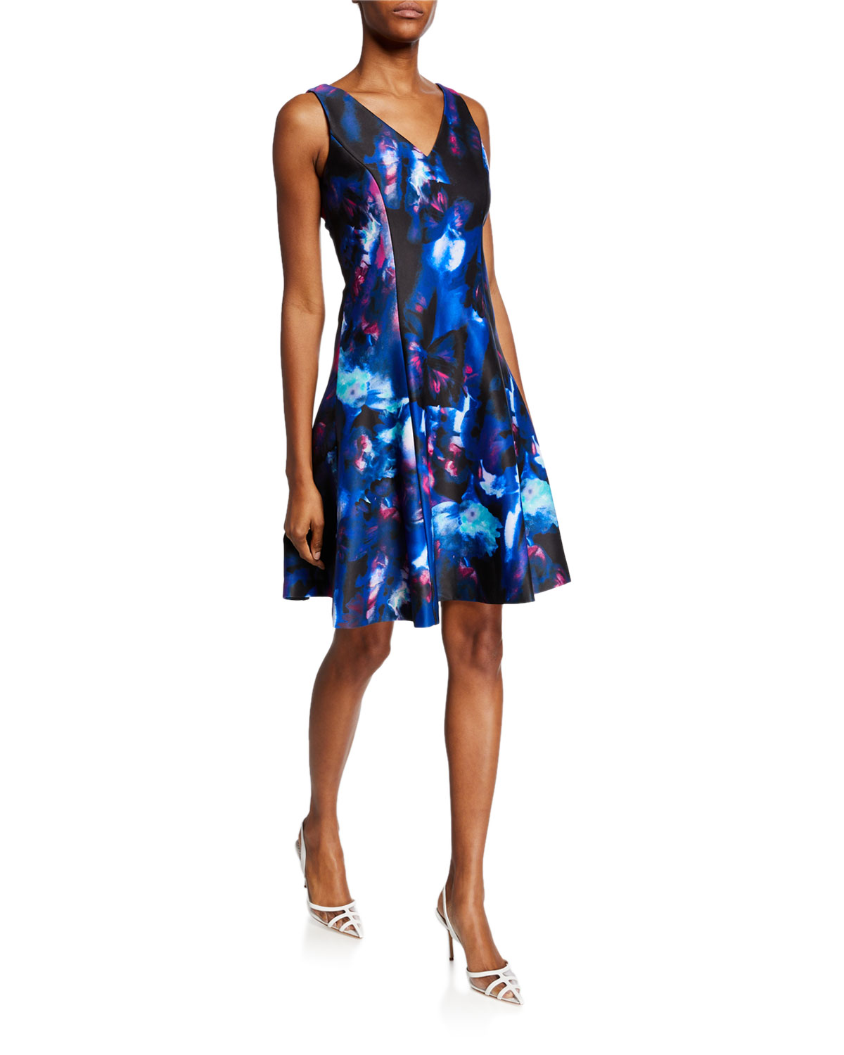 donna karan fit and flare dress