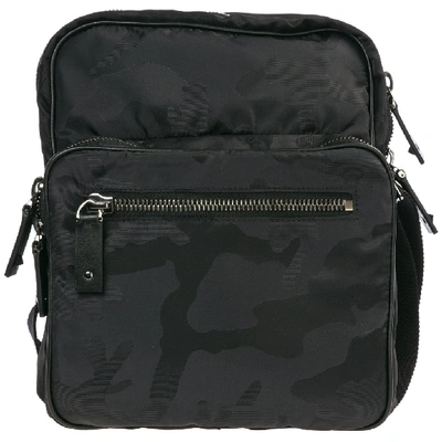 Valentino Garavani Rockstud Camouflage Messenger Bag In Black