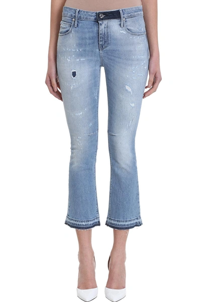 Rta Cropped Flared Jeans In Cyan