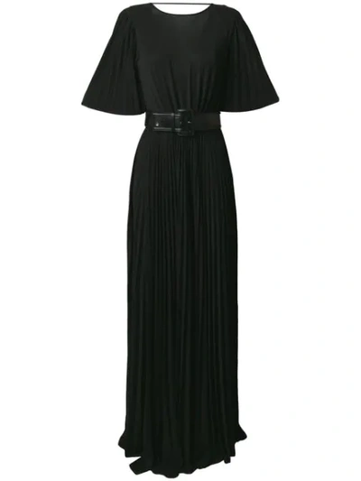 Elisabetta Franchi Belted Evening Dress In Black