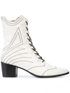 Tabitha Simmons Swing Lace-up Leather Boots In White