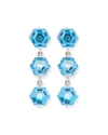 Kalan By Suzanne Kalan Bloom 14k White Gold 3 Hexagon Drop Earrings, Medium Blue