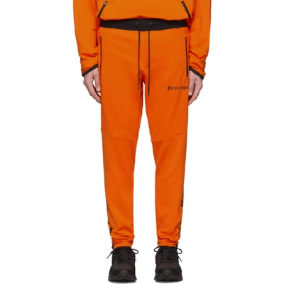 Palm Angels + Under Armour Slim-fit Tapered Neoprene Sweatpants In Orange