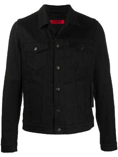 Hugo Slim-fit Denim Jacket In Black