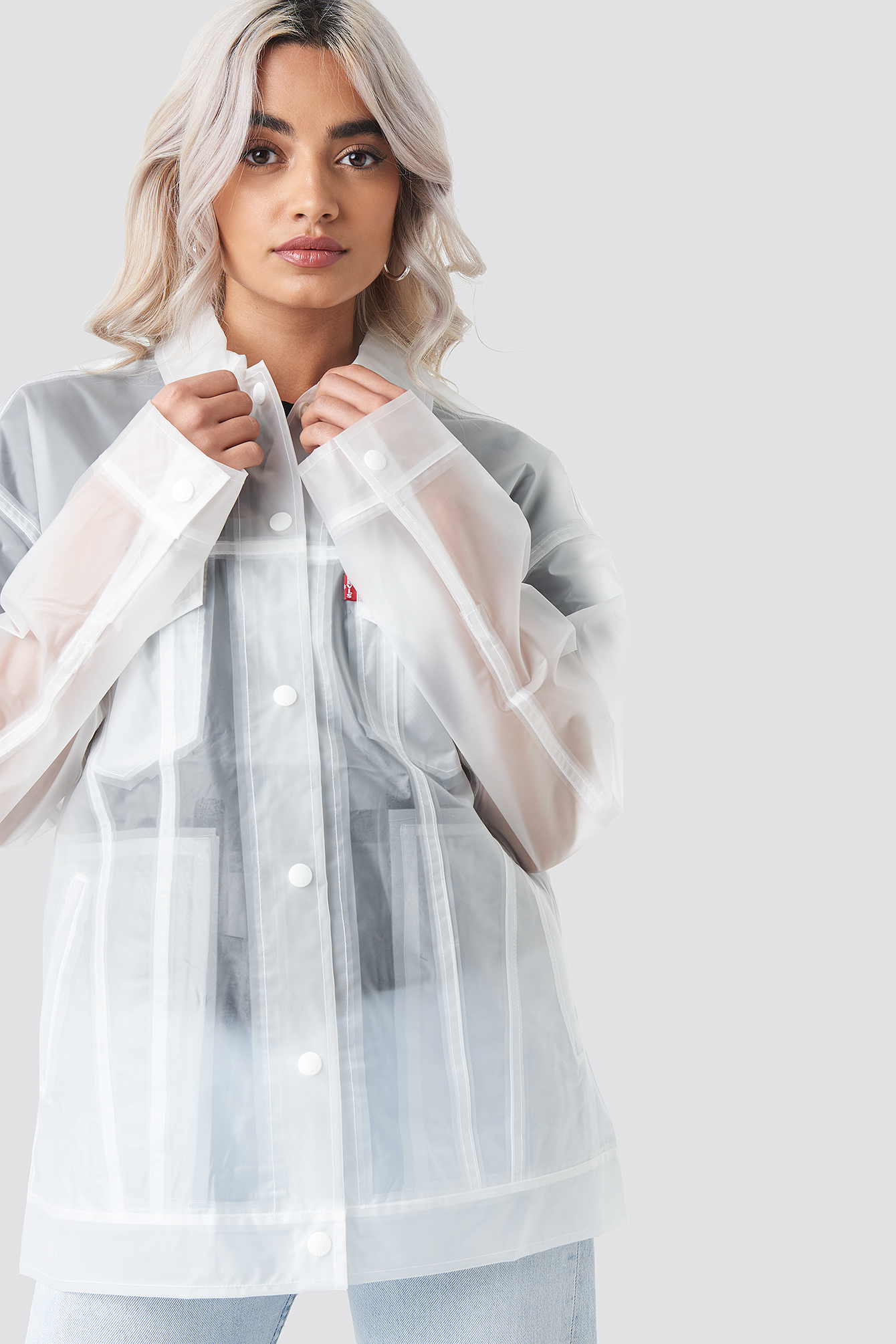 Levi's Clear Baggy Trucker Jacket White 