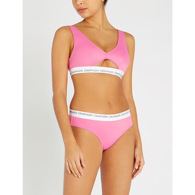 calvin klein pink bikini top
