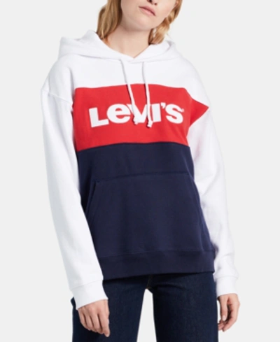 Levi's Cotton Colorblocked Logo Hoodie In Assorted