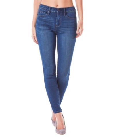 Nicole Miller New York Luxe Soho Hi-rise Skinny Jeans In Med Blue
