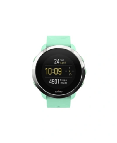 Suunto 3 Fitness Watch, Ocean Teal Silicone Band Stainless Steel Bezel With A Digital Dial