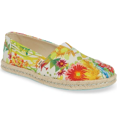 Toms Alpargata Slip-on In Sunshine Floral Fabric