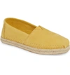 Toms Alpargata Slip-on In Electric Yellow Nubuck