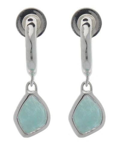 Monica Vinader Silver Siren Amazonite Mini Nugget Drop Earrings