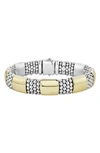 Lagos 18k Yellow Gold & Sterling Silver High Bar Bracelet In Gold/silver